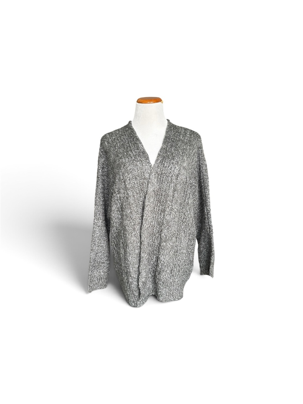 Pink Republic Marled Gray Open-Front Cardigan